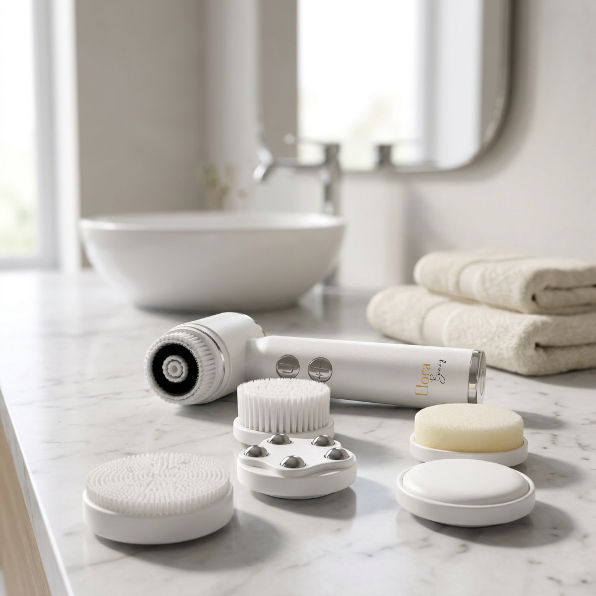 Arctisztító és masszírozó készülék 6 cserélhető fejjel